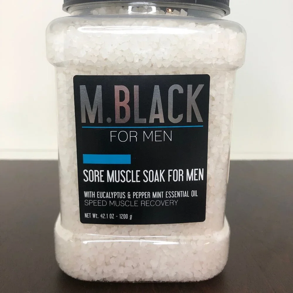M. Black For Men Sore Muscle Soak with Eucalyptus and Peppermint Essential Oils